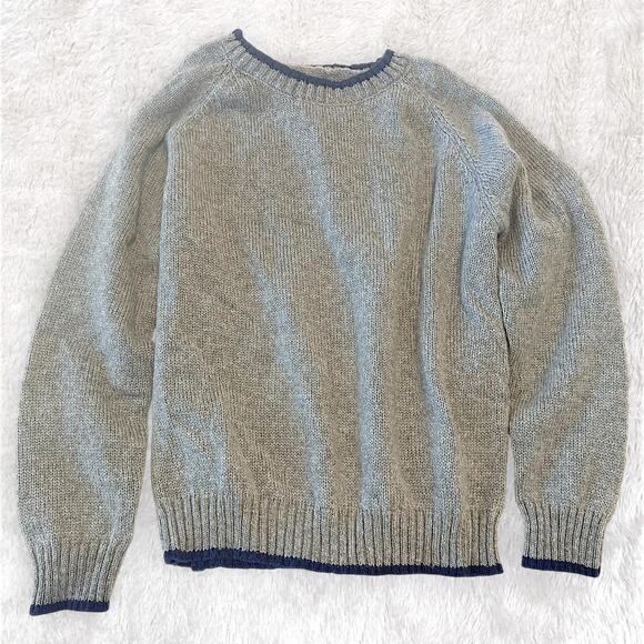 Sweaters - Light Grey Soft Knit Sweater | Navy & Grey | Size M | NWOT